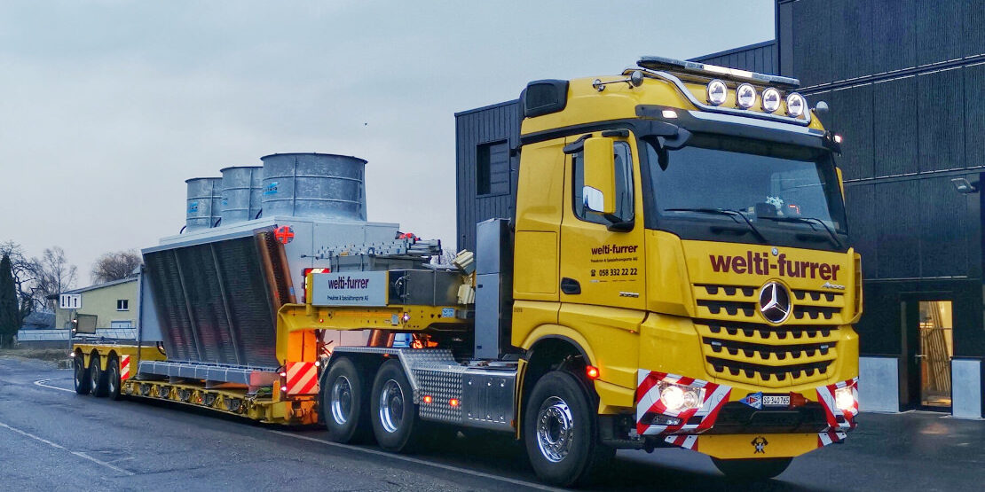 Transport Rückkühler mit Mercedes-Benz 3358 6x4